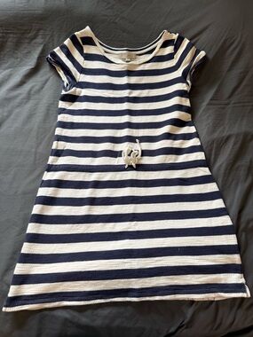 LOFT Navy and White Striped Girls' Short Sleeve Dress